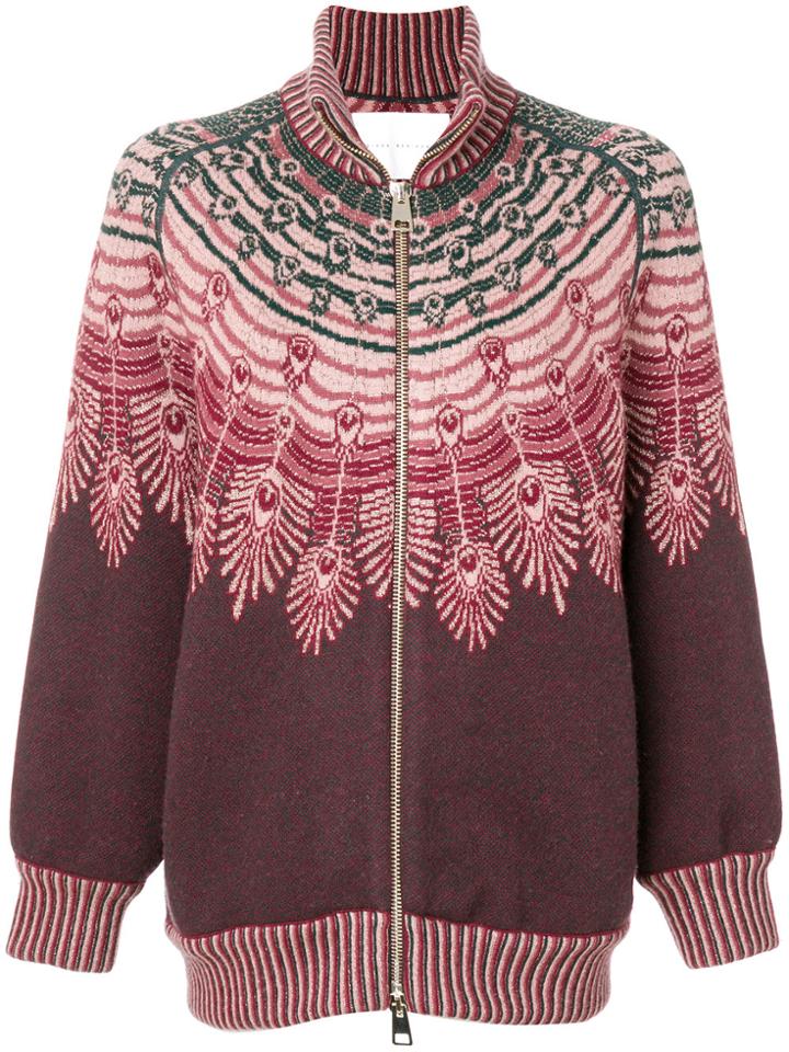 Giada Benincasa Patterned Zip-up Sweater - Red
