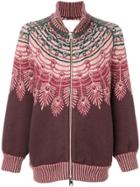 Giada Benincasa Patterned Zip-up Sweater - Red