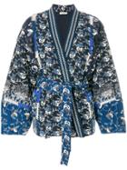 Ulla Johnson Tied Waist Printed Jacket - Blue