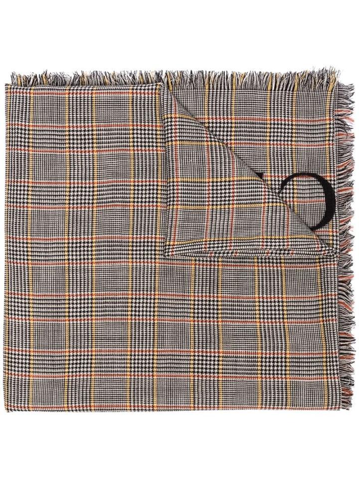 Gucci Herringbone Check Large Scarf - Black