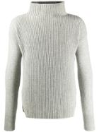Ma'ry'ya Stand Up Collar Jumper - Grey