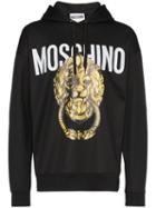 Moschino Lion Print Hoodie - Black