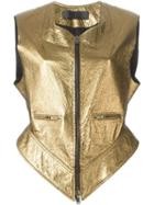 Haider Ackermann 'apollo' Waistcoat, Women's, Size: 38, Grey, Cotton/leather/rayon