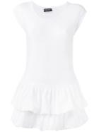 Twin-set - Pleated Trim Top - Women - Cotton - Xs, Women's, White, Cotton