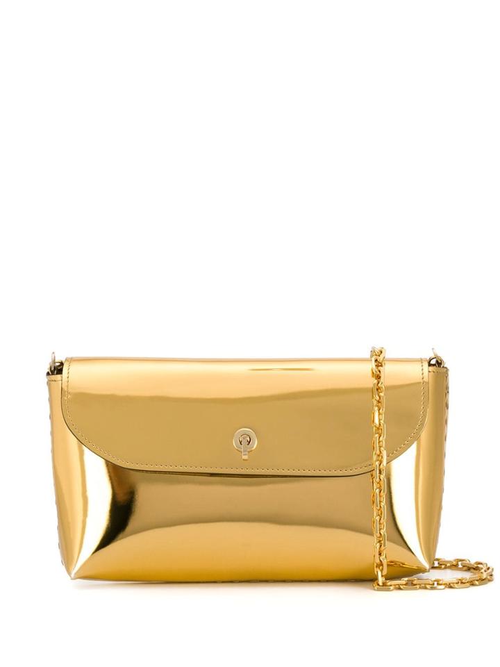 Casadei Envelope Clutch Crossybody Bag - Gold