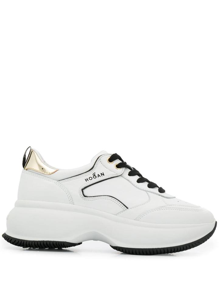 Hogan Wedge Sneakers - White