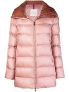Moncler Zipped Puffer Jacket - Pink