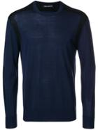 Neil Barrett Contrast Panel Jumper - Blue