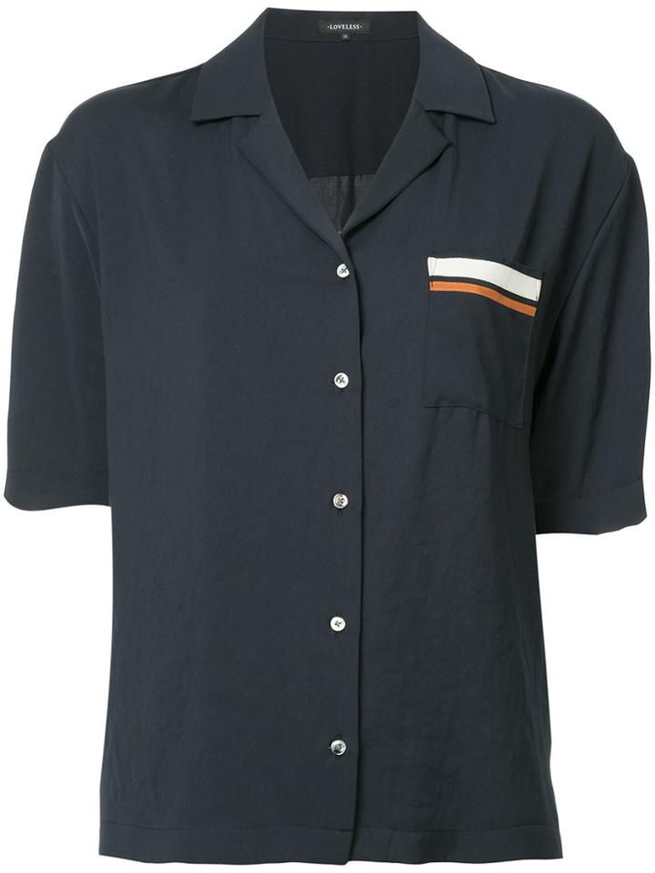 Loveless Short-sleeve Fitted Shirt - Blue