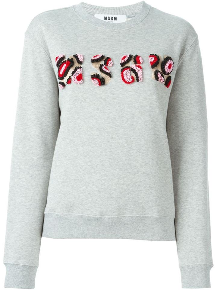 Msgm Embroidered Logo Jumper
