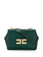 Elisabetta Franchi Crocodile Effect Tote - Green