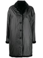 Aspesi Reversile Hooded Coat - Black