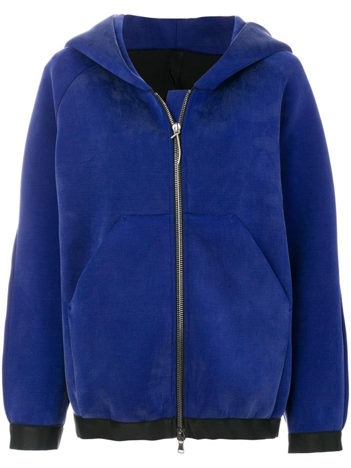 Ilaria Nistri Zipped Hooded Jacket - Blue