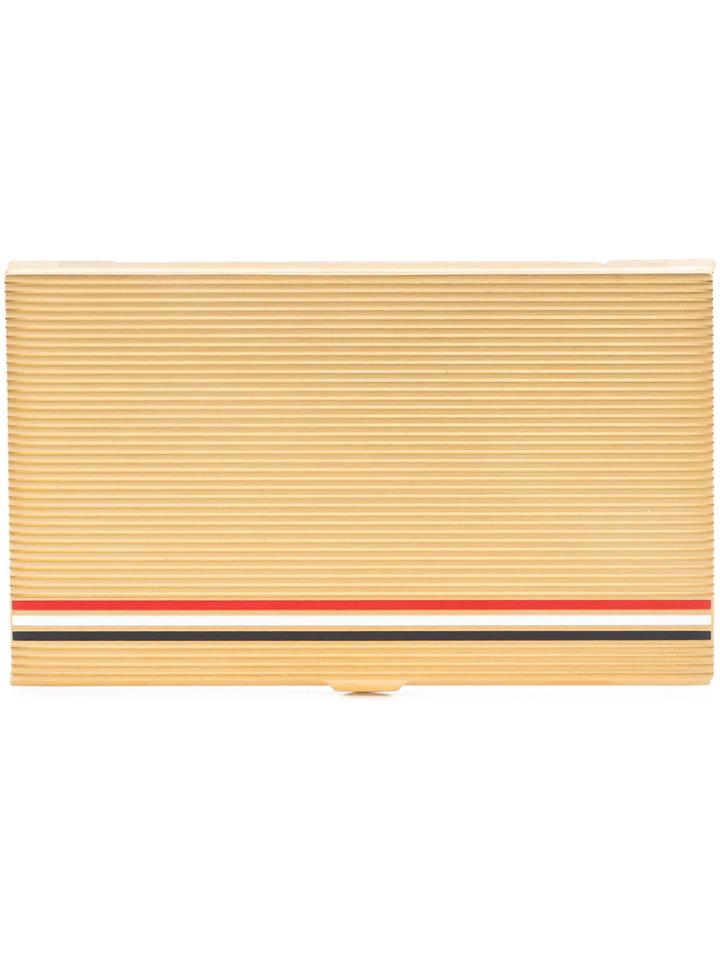 Thom Browne Striped Business Card Case - Metallic
