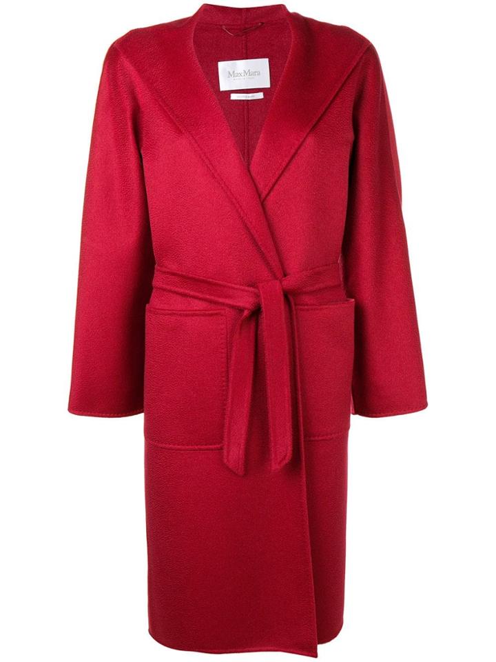 Max Mara Lilia Wrap Coat - Red