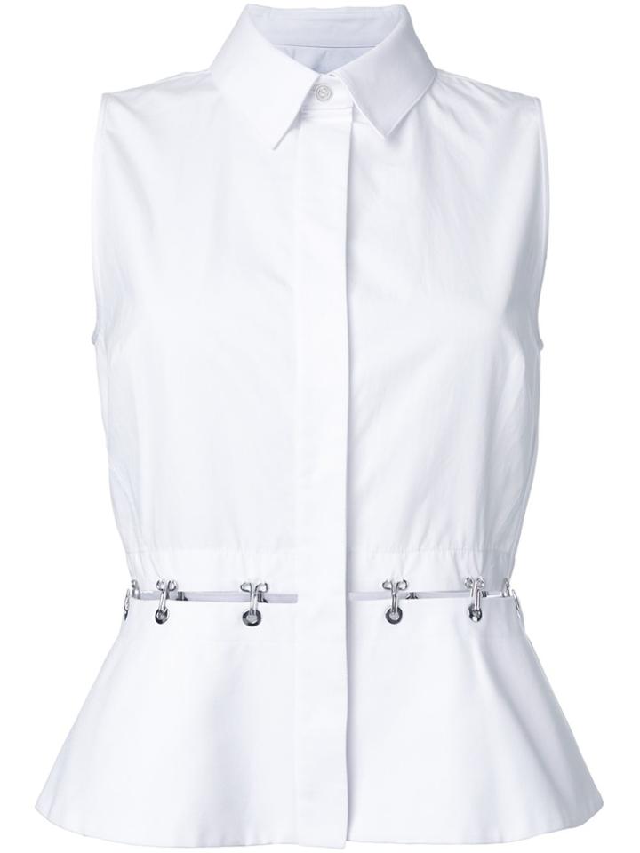 Alexander Wang Hook And Eye Peplum Shirt - White