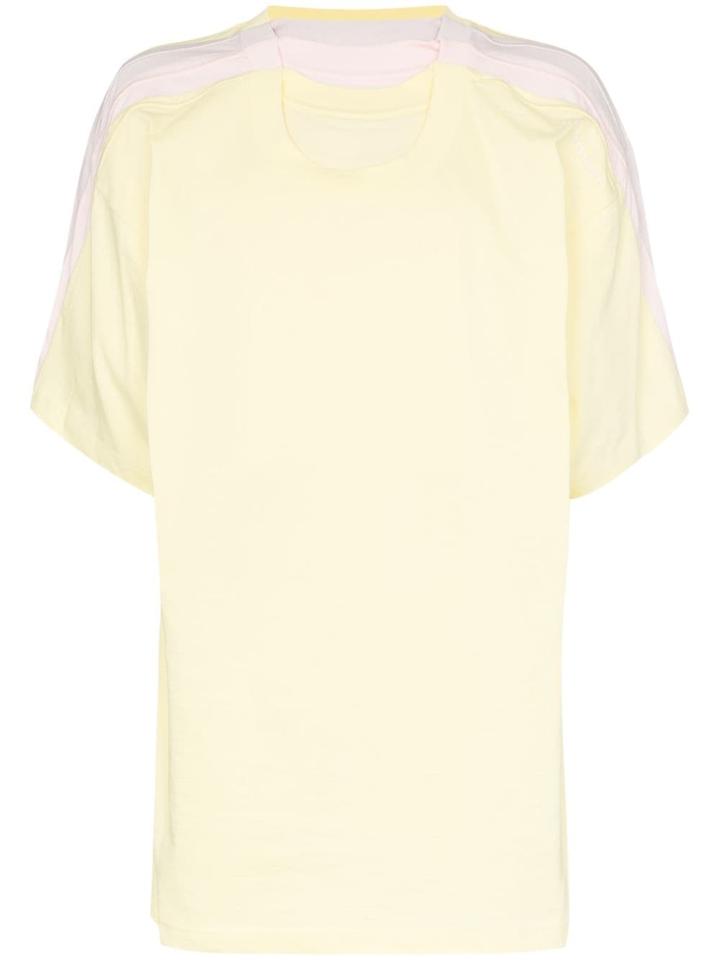 Y / Project Multi Layer Sleeve Crew Neck T-shirt - Yellow