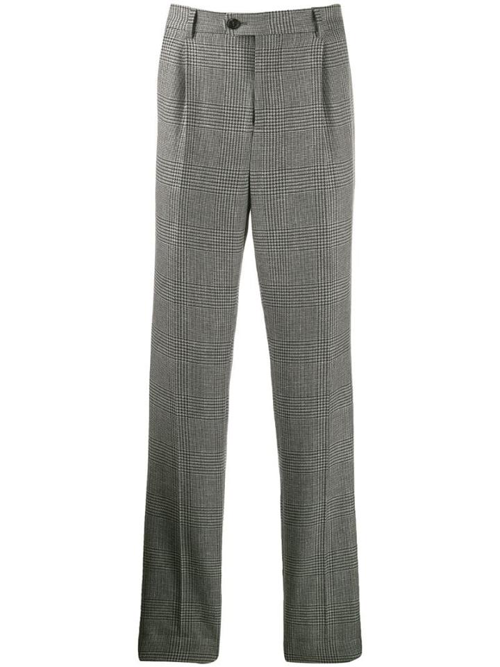 Brunello Cucinelli Checked Print Tailored Trousers - Grey