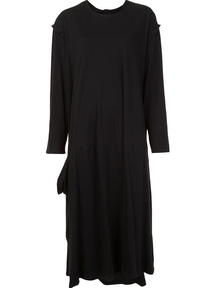 Yohji Yamamoto Draped Dress, Women's, Size: 2, Black, Cotton/polyurethane