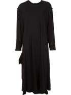 Yohji Yamamoto Draped Dress, Women's, Size: 2, Black, Cotton/polyurethane