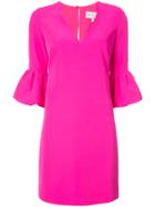 Milly Ruffled Sleeves Dress - Pink & Purple