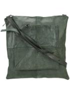 Ma+ Geometric Front Crossbody Bag, Adult Unisex, Green, Pig Leather
