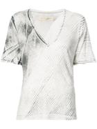 Raquel Allegra Boxy V-neck T-shirt - White