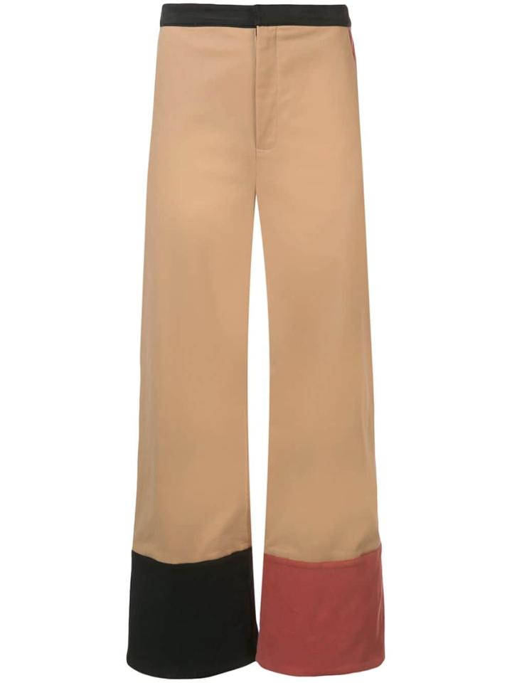 Rosie Assoulin Contrasting Cuffed Trousers - Brown