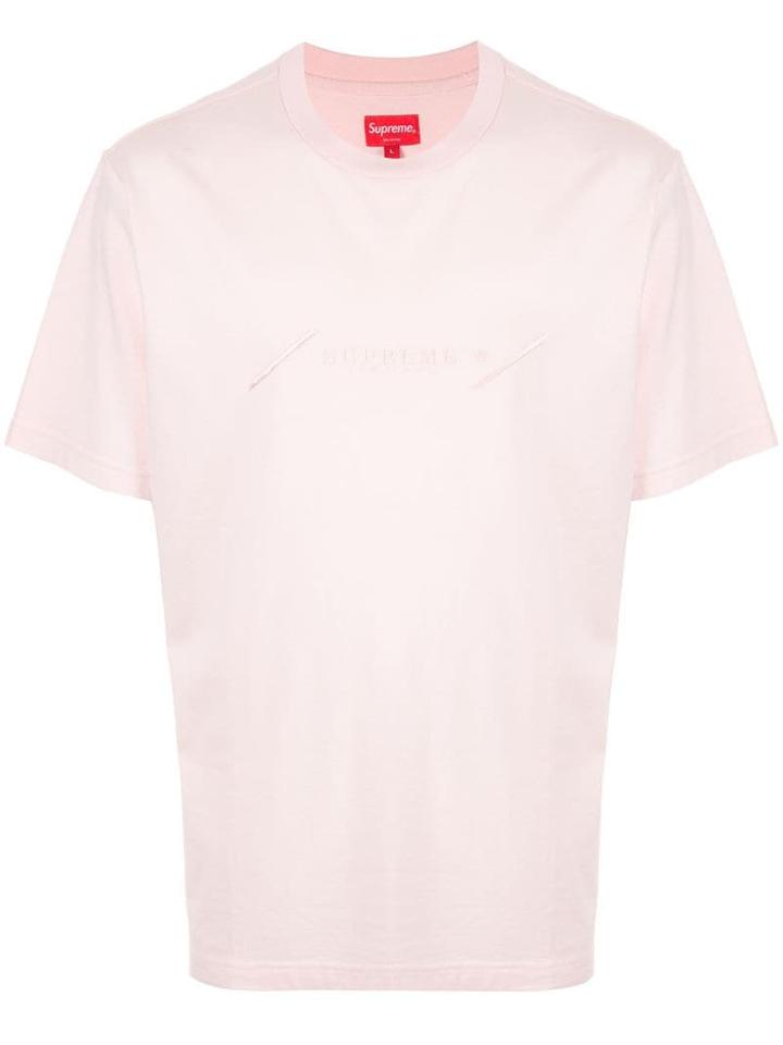 Supreme Tonal Embroidery Tee - Pink