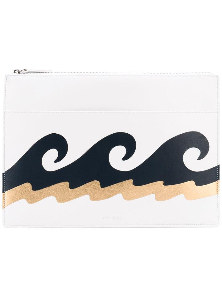Corto Moltedo - Lido 'arto' Clutch - Women - Leather - One Size, White, Leather