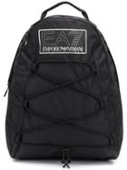 Ea7 Emporio Armani Logo Patch Backpack - Black