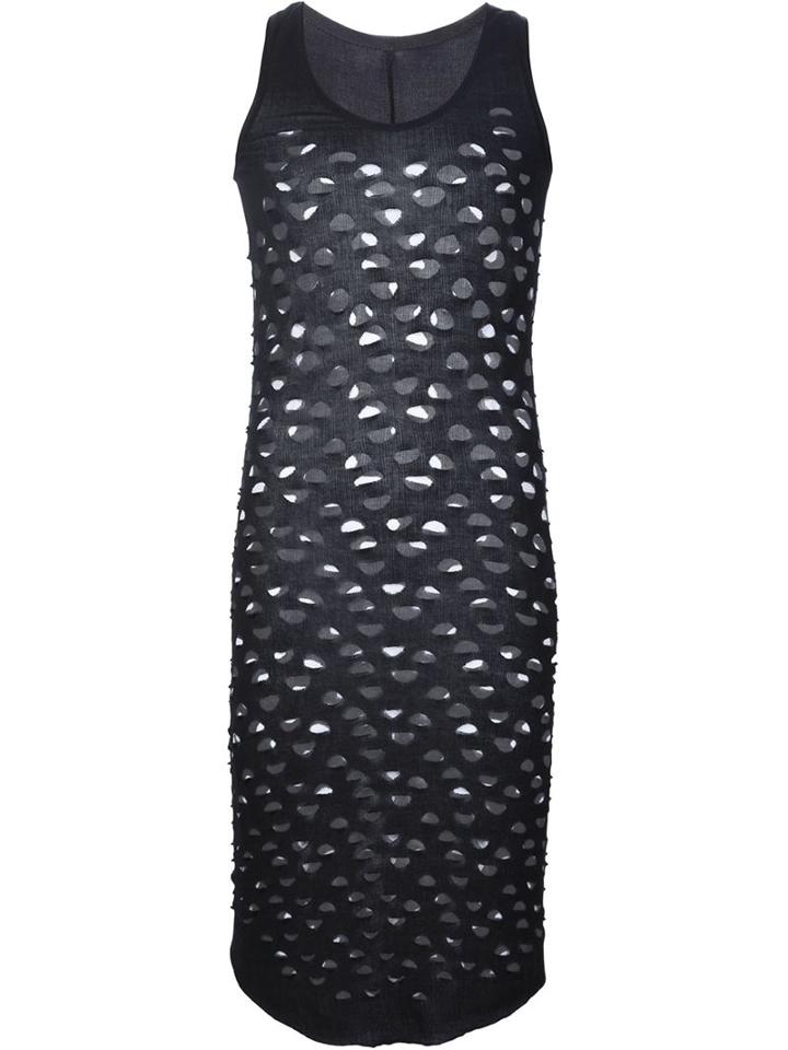 Alessandra Marchi Perforated Longline Tank Top