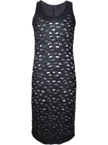 Alessandra Marchi Perforated Longline Tank Top