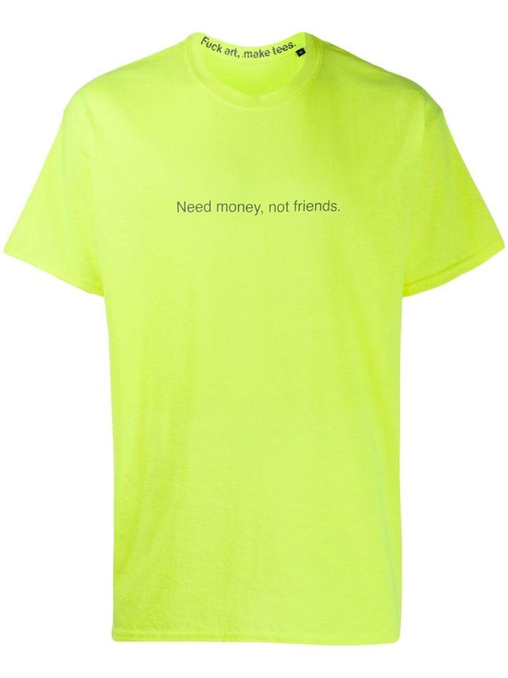 F.a.m.t. Need Money, Not Friends T-shirt - Yellow