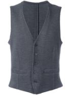 Lardini Knitted Waistcoat, Men's, Size: 48, Grey, Wool