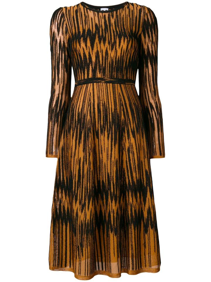 M Missoni Patterned Sweater Dress - Brown