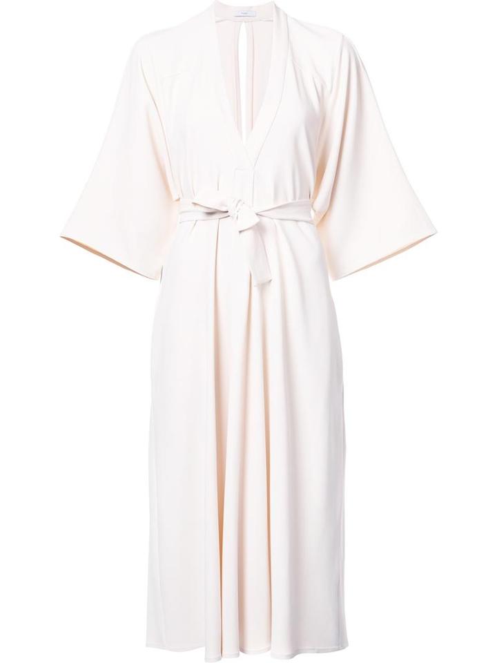 Tome 'stretch Crepe V-neck Belted' Dress, Women's, Size: 2, Nude/neutrals, Silk
