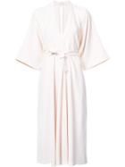 Tome 'stretch Crepe V-neck Belted' Dress, Women's, Size: 2, Nude/neutrals, Silk
