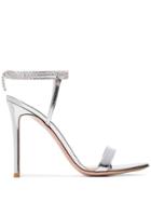 Gianvito Rossi Tennis 105 Crystal Metallic Sandals