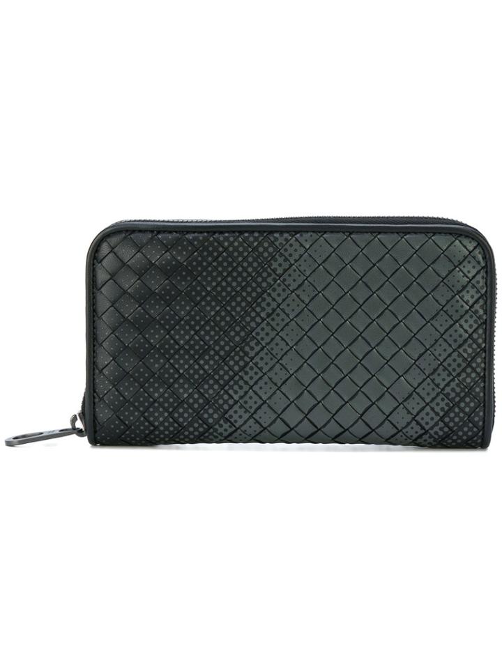 Bottega Veneta Gradient Spotted Zip Wallet - Grey