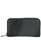 Bottega Veneta Gradient Spotted Zip Wallet - Grey