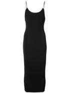 Alexander Wang Ribbed Tank Dress With Chain Straps - Black