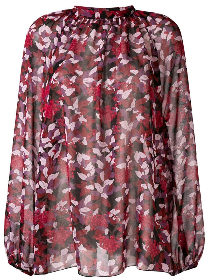 Giamba Floral Print Blouse - Black