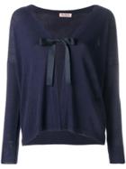 Blanca Front-tied Fitted Cardigan - Blue