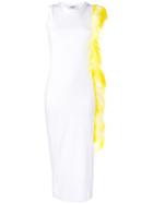 Msgm Fitted Mid-length Dress - White