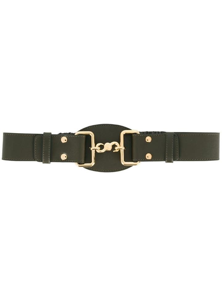 Rochas Elasticated Strap Belt - Green
