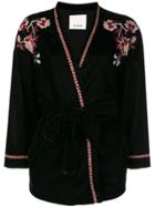 Pinko Embroidered Kimono Jacket - Black