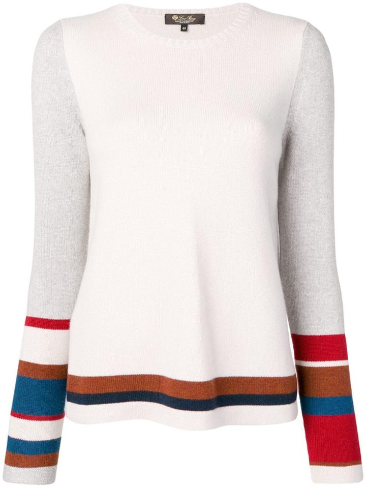 Loro Piana Knit Panelled Jumper - Neutrals