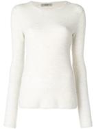 Holland & Holland Long-sleeve Fitted Sweater - White