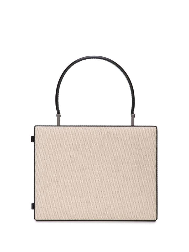 Jil Sander Contrast Panel Box Tote - Brown
